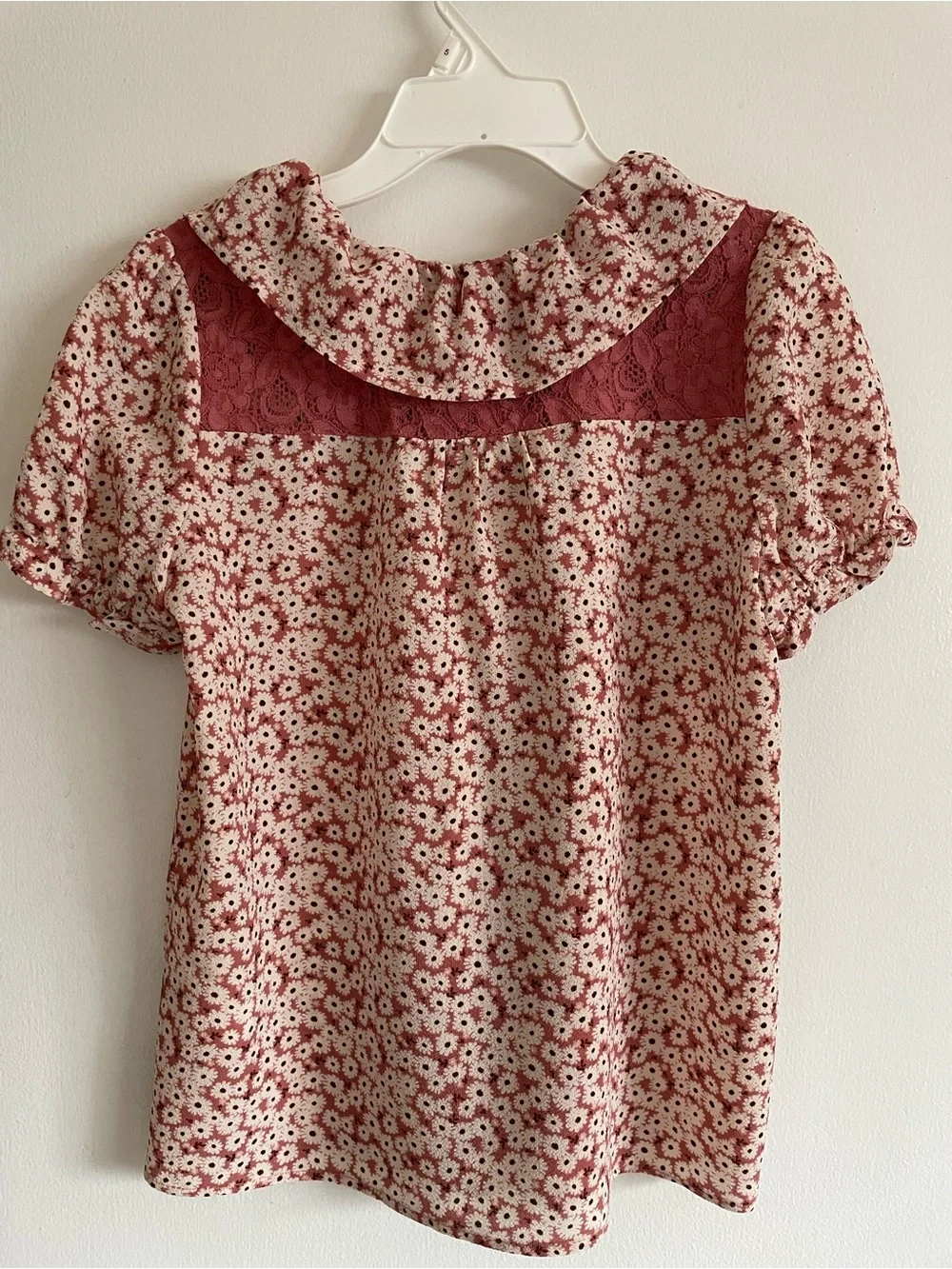 Monteau Rose Floral Button-Down Top